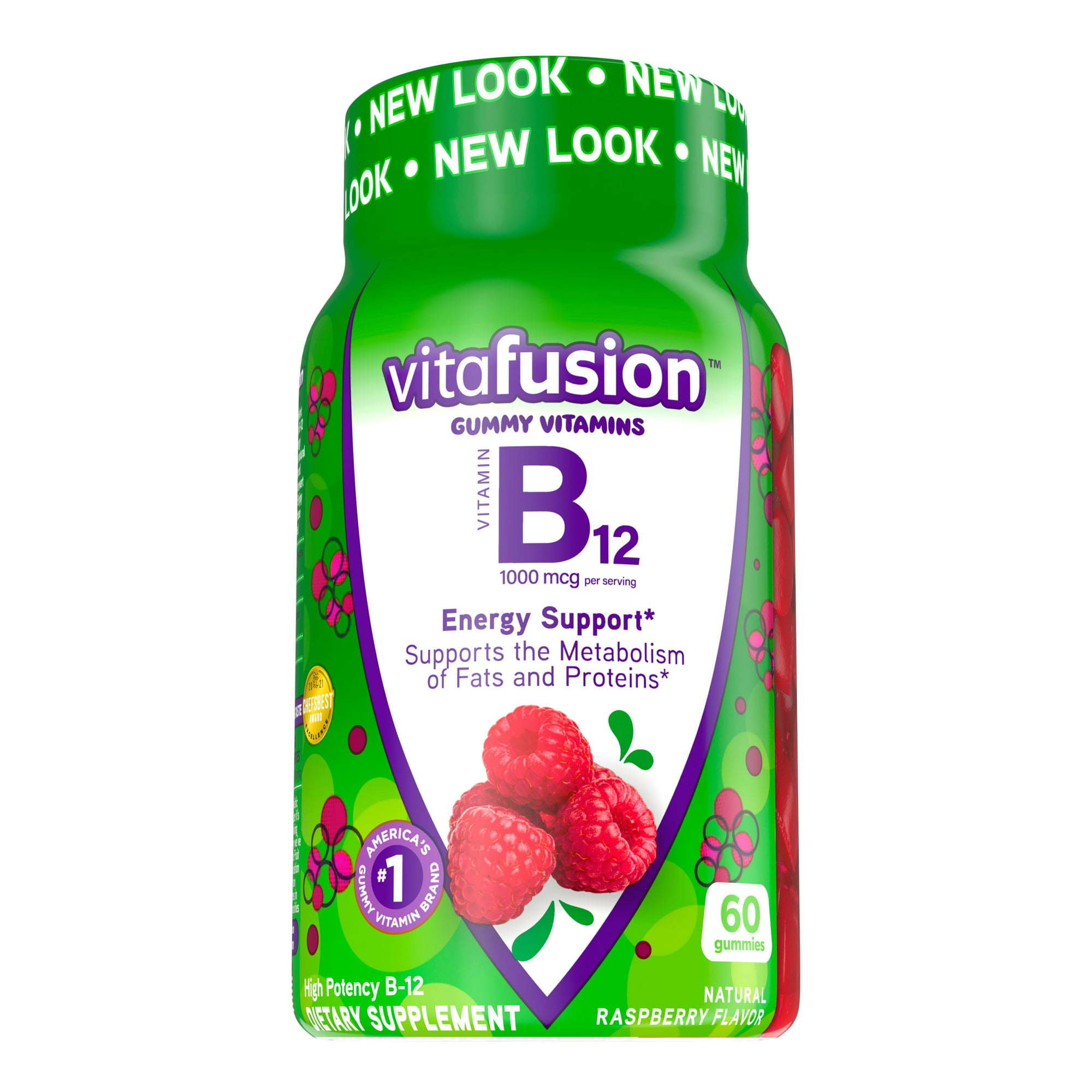 Vitafusion B12 Gummy Vitamins; Raspberry Flavor; 60 Count Vitafusion B12 Gummy Vitamins; Raspberry Flavor; 60 Count