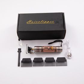 Electric Hair Clipper Men's Oil Head Electric Hair Clipper Hair Clipper Set Electric Hair Clipper Buddha Head Retro Household Cross-Border (Option: 3style)