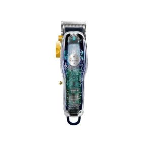 Transparent Body Electric Clippers With LCD Display Electric Clippers (Option: Blue-USB)