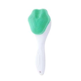 Handheld Silicone Face Scrubber Exfoliator, Face Brushes For Cleansing And Exfoliating, Manual Facial Cleansing Brush, Gentle Soft Face Wash Brush For (Color: Green)