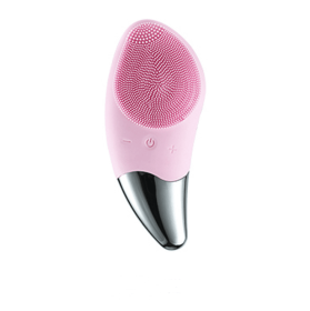 Charging silicone cleansing instrument (Color: Pink)
