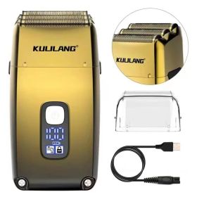 Transparent Barber Shop Three-net Shaver (Option: R11 Whitening Device Gold-USB)