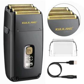 Transparent Barber Shop Three-net Shaver (Option: R11 Whitening Device Black-USB)