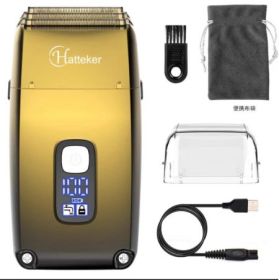 Transparent Barber Shop Three-net Shaver (Option: Three Mesh Gradient Color-USB)