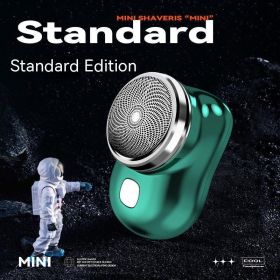 Electric Compact Portable Long Endurance Mini Shaver (Option: Emerald Green)