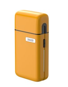 Mini Electric Small Shaver Shaver Fully Washable Magnetic Suction Cutter Head Type-C Charging (Color: Orange)