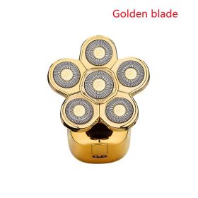 Cross-Border New Men's Multi-Function Razor Electric Six-in-one Six-Blade Electric Razor Eyebrow Trimming Set (Option: Gold blade-No)